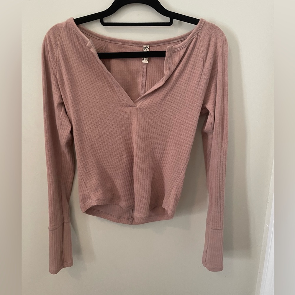 Intimately Free People long sleeve V neck top - Muave